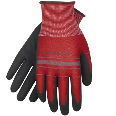 West County Unisex Crimson/Slate Gardening Grip Gloves 030S Case of 6