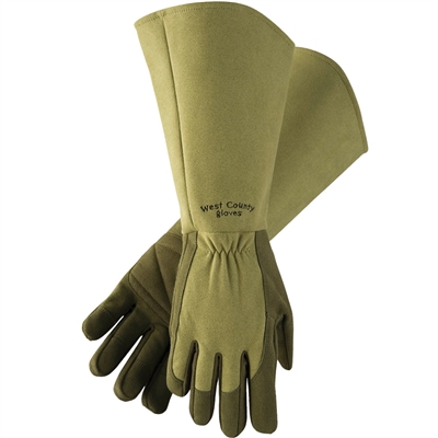 West County Unisex Moss Gardening Rose Gloves 054M Case of 6