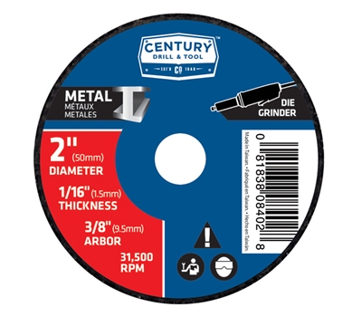 Century Drill & Tool 2 in. x 1/16 in. Metal Cutting Wheel 08402 Case of 6