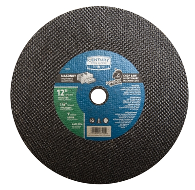 Century Drill & Tool 12 in. x 1/8 in. Masonry Abrasive Blade 08512 Case of 2