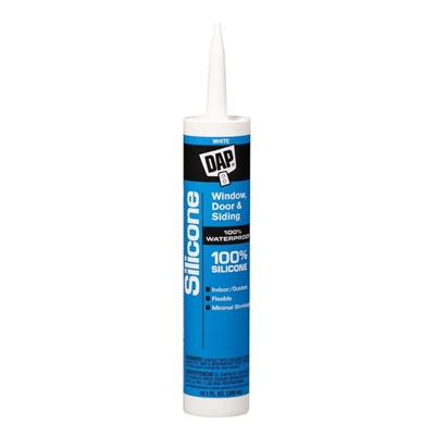 DAP 100% Silicone White Caulk 10.1 oz 08646 Case of 12