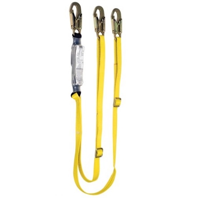 Safety Works Lightweight Twin Leg Shock-Absorbing Lanyard 10096590 Case of 3