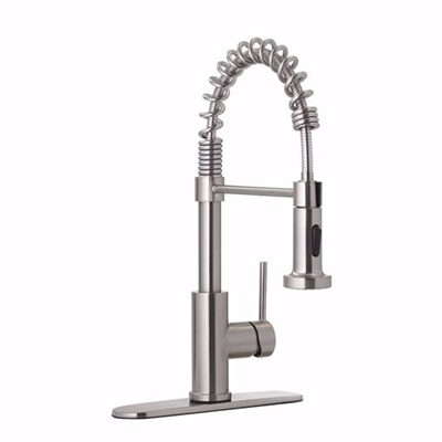 Jones Stephens Stainless Steel Spring Neck Pull-Down Kitchen Faucet 1559273