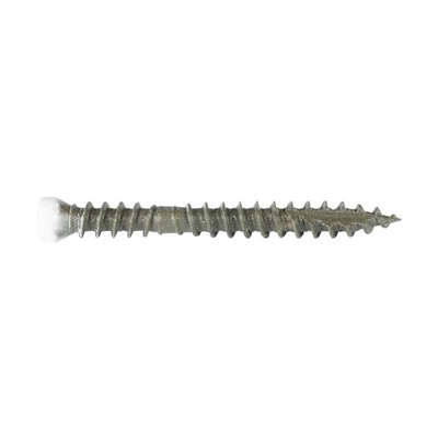 Screw Products Pico #8 X 2-1/2" Exterior White Head Finish Screw 30150-12WHIT