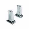 Jones Stephens 3/4 Inch Chrome Plated Exposed Mount Tower Post Towel Bar Brackets, 1 Pair 97183