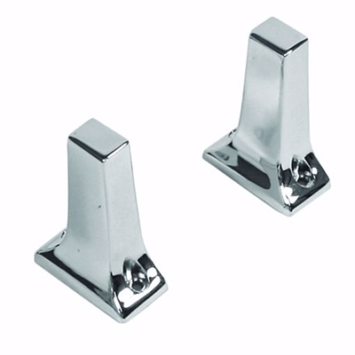 Jones Stephens 5/8 Inch Chrome Plated Exposed Mount Tower Post Towel Bar Brackets, 1 Pair 97184