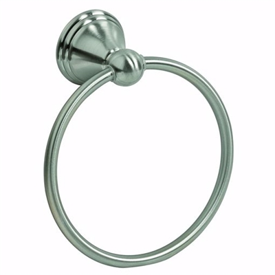 Jones Stephens Brushed Nickel Concealed Mount Bell Post Towel Ring 97305