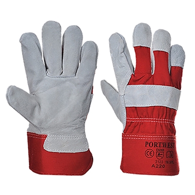 Portwest Premium Chrome Rigger Gloves Red/Gray A220