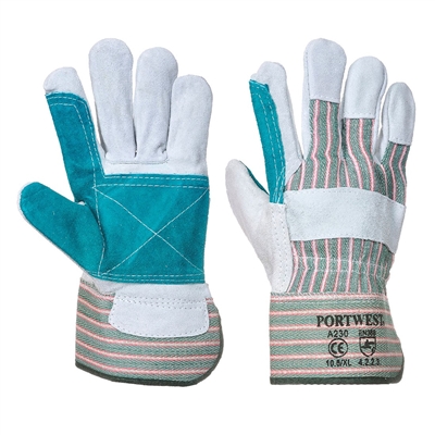 Portwest Double Palm Rigger Gloves Gray A230