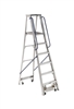 Louisville Ladder 6 Foot Aluminum Mobile Platform Rolling Ladder AP5006