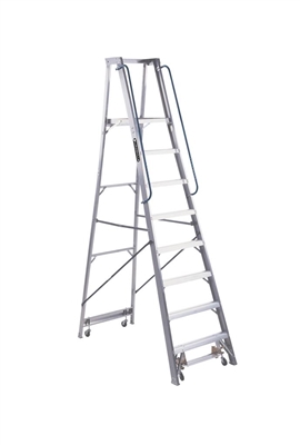 Louisville Ladder 8 Foot Aluminum Mobile Platform Rolling Ladder AP5008