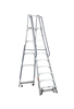 Louisville Ladder 10 Foot Aluminum Mobile Platform Rolling Ladder AP5010