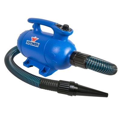 XPOWER B-24 Thermal Ace Force Pet Dryer w/ Heat (3 HP) Blue