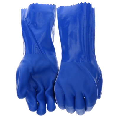 Boss Gloves Chemical Resistant ChemGuard with Extended 12" Gauntlet Cuff Work Gloves Blue B11061 Case of 12