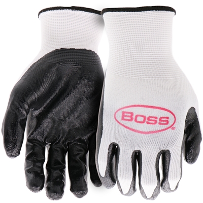 Boss Gloves  Seamless Grip Glove Coated White B31091-5P Case of 12