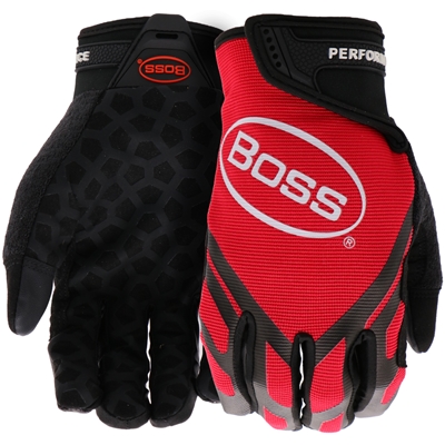 Boss Gloves Extreme Grip Utility Gloves Red B52201 Case of 12