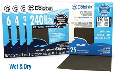 Blue Dolphin Wet and Dry 9" x 11" Sanding Paper SP SC91125 Case of 125 Sheets