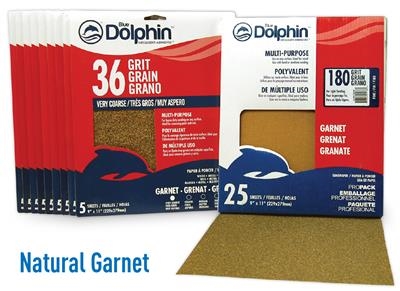 Blue Dolphin Natural Garnet 9"x11" Sanding Paper SP GP9115 Case of 50 Assortment