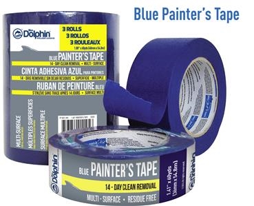 Blue Dolphin Painter's Tape 1.41inch x 60yds TP BDT 4PK Case of 32