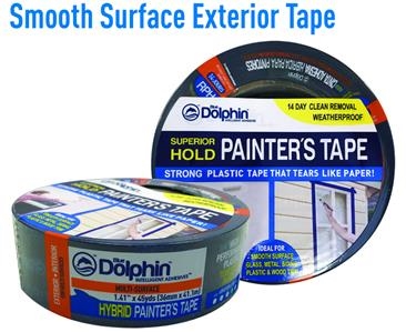 Blue Dolphin Smooth Surface Exterior 1.41in x 45yds Tape TP EXT S Case of 24