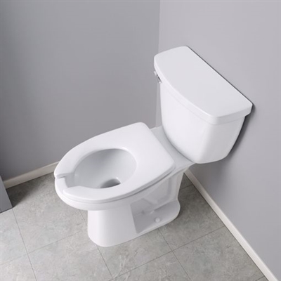 Jones Stephens White Juvenile Plastic Toilet Seat, Open Front less Cover, Self-Sustaining Check Hinges, Round C100BBSSCAM0