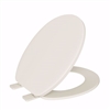 Jones Stephens Bone Standard Plastic Toilet Seat, Closed Front with Cover, Round C101001