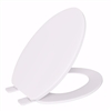 Jones Stephens White Standard Plastic Toilet Seat, Closed Front with Cover, Elongated C1011TK00