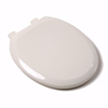 Jones Stephens Biscuit Premium Plastic Toilet Seat, Closed Front with Cover, Slow-Close and QuicKlean&reg; Hinges, Round C1606S02