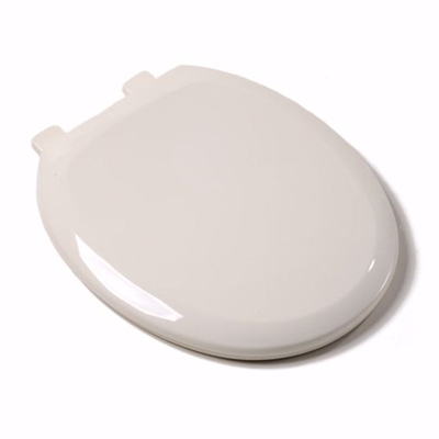 Jones Stephens Biscuit Premium Plastic Toilet Seat, Closed Front with Cover, Slow-Close and QuicKlean&reg; Hinges, Round C1606S02