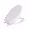 Jones Stephens White Premium Plastic Toilet Seat, Closed Front with Cover, Elongated C2200HPSS00