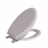 Jones Stephens Cotton White Premium Plastic Toilet Seat, Closed Front with Cover, Slow-Close and QuicKlean&reg; Hinges, Elongated C2200S04