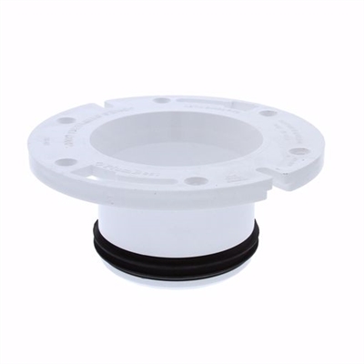 Jones Stephens 4" x 3" PVC Plastic Two Finger Closet Flange C4743P