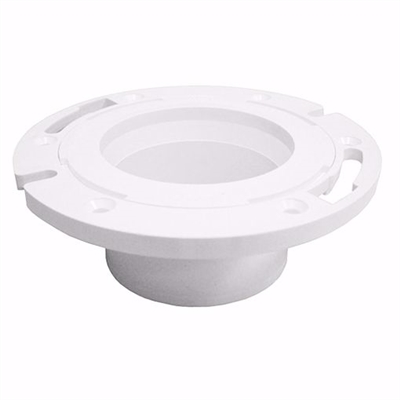 Jones Stephens 3" x 4" PVC Closet Flange with Plastic Swivel Ring less Knockout C53342