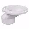 Jones Stephens 3" x 4" PVC Offset Closet Flange with Plastic Swivel Ring less Knockout C54402