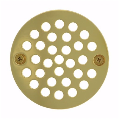 Jones Stephens 4" Polished Brass (PVD) Round Coverall Strainer C60810