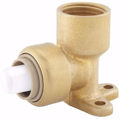 Jones Stephens 1/2in FPT PlumBite Push On Drop Ear 90Â° Elbow C76509LF