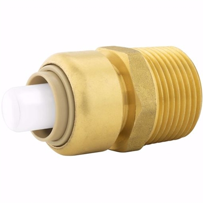 Jones Stephens 3/8in x 1/2in MPT PlumBite Push On Reducing Adapter C77421LF