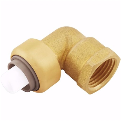 Jones Stephens 1/2in FPT PlumBite Push On 90Â° Elbow Adapter C77431LF