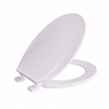 Jones Stephens White Plastic Toilet Seat, Closed Front with Cover, Elongated C803300