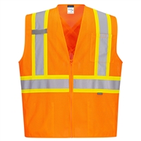 Portwest X-Back Contrast Tape Vest Orange CA101ORR