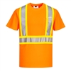 Portwest Hi-Vis X Back Contrast Tape T-Shirt S/S Orange CA110ORR