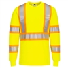 Portwest Hi-Vis X Back Contrast Tape T-Shirt L/S Yellow CA111YER