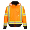 Portwest Hi-Vis X Back Contrast Tape Winter Bomber Jacket Orange/Black CA160OBR