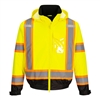 Portwest Hi-Vis X Back Contrast Tape Winter Bomber Jacket Yellow/Black CA160YBR