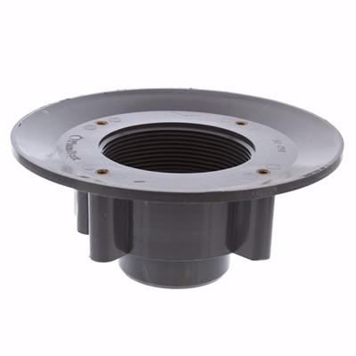 Jones Stephens 4" PVC Slab Drain Base with Clamping Ring and Primer Tap for 3-1/2" Spud D49857