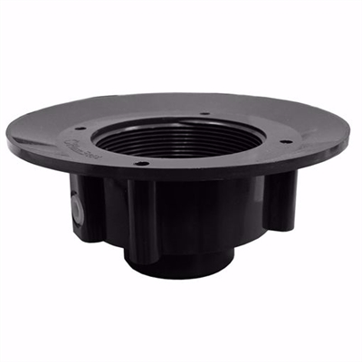 Jones Stephens 2" x 3" ABS Slab Drain Base with Clamping Ring and Primer Tap for 3" Spud D49860