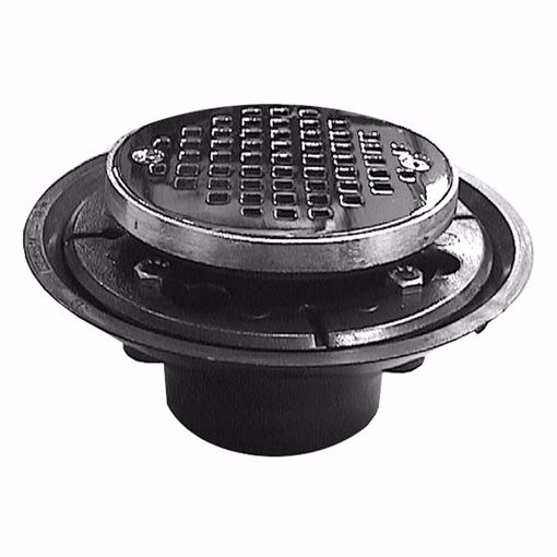 Jones Stephens 2 inch x 3 inch ABS Shower Drain with 2 inch ABS Spud ...