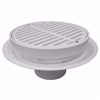 Jones Stephens 6" Heavy Duty Traffic PVC Floor Drain with Full Plastic Grate and Ring and Plastic Debris Bucket D50682