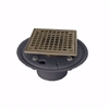 Jones Stephens 2X3 SHOWER DRAIN W/2 SPUD & 4 1/4 BN SQ STR D5094BN