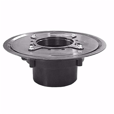 Jones Stephens 6" ABS Heavy Duty Drain Base with Primer Tap for 3-1/2" Spud D52316